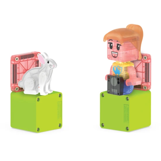 Mágneses építőkészlet MAGNA-TILES Pet Playhouse - gyerekház állatoknak csúszdával, figurákkal és kiegészítőkkel