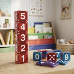 Mágneses építőkészlet microMAGS Learn Numbers 56 darab