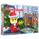 Mágneses építőkészlet MAGNA-TILES microMAGS Adventi naptár - 34 darab karácsonyi motívumokkal, figurákkal és mikro házzal