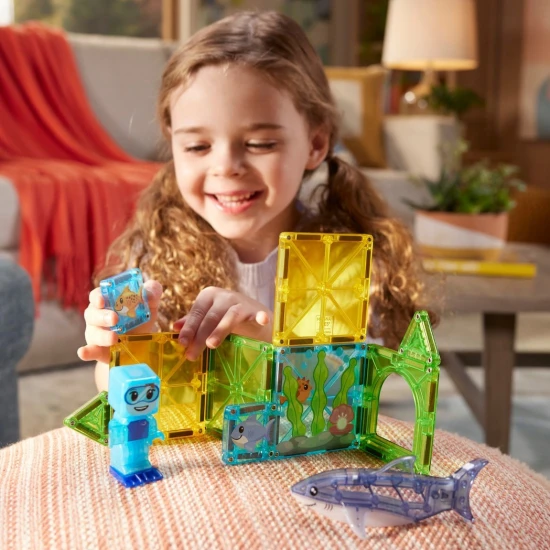 MAGNA-TILES Mágneses építőjáték Shark Dive 13 darab