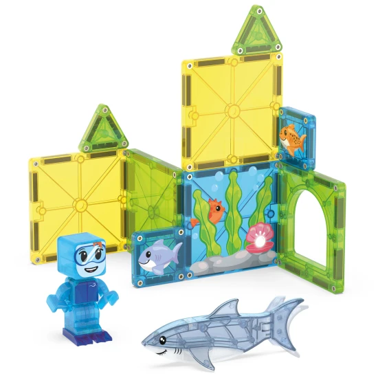 MAGNA-TILES Mágneses építőjáték Shark Dive 13 darab