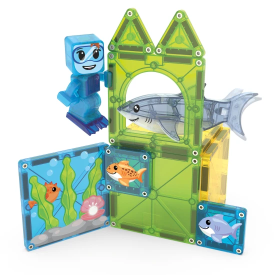 MAGNA-TILES Mágneses építőjáték Shark Dive 13 darab