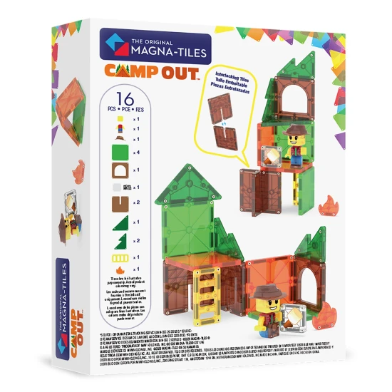 MAGNA-TILES Mágneses építőjáték Camp Out 16 darab