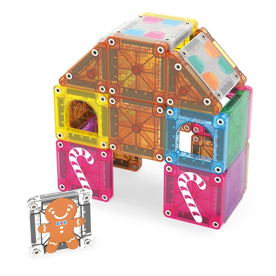 MAGNA-TILES microMAGS Gingerbread House Travel Set mágneses építőkészlet 24 db MAGNA-TILES microMAGS Gingerbread House Travel Set – 24 darabos mágneses építőkészlet 3 éves kortól