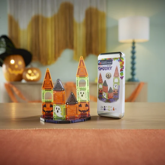 MAGNA-TILES microMAGS Spooky Travel Set – 24 darabos mágneses építőkészlet 3 éves kortól