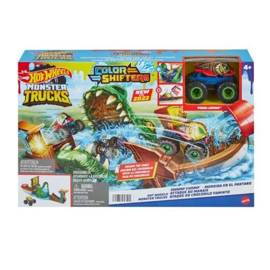Hot Wheels® Monster Trucks Color Shifters™ Dühös krokodil színátalakítással