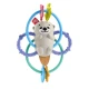 Fisher-Price® Rágókás Otter rugalmas gyűrűkkel, texturált rágógyűrűkkel és csörgőgyöngyökkel