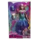 Barbie Malibu baba mesebeli ruhában, pasztell hajjal és kiskutyával.