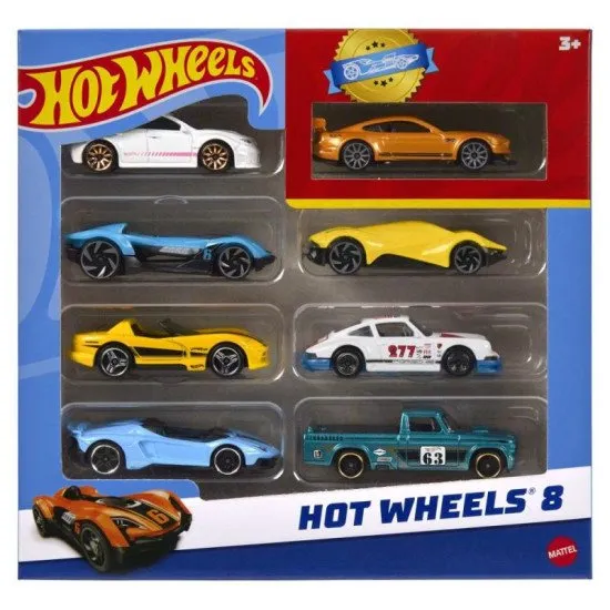 8 db Hot Wheels® versenykész autó készlete