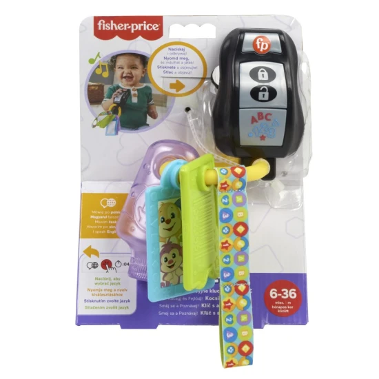 Szórakoztató Fisher-Price® játékszett babáknak kulcsokkal, csörgőkkel és rágcsálókkal, az érzékek fejlesztésére