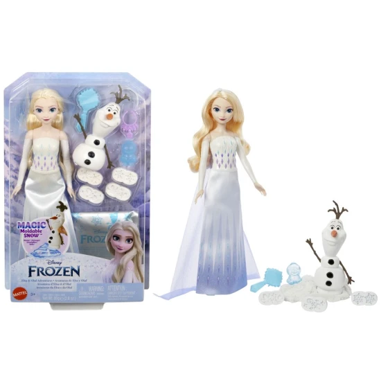 Disney Frozen baba Elsa és Olaf formázható homokkal, hogy jeleneteket készíthessenek.