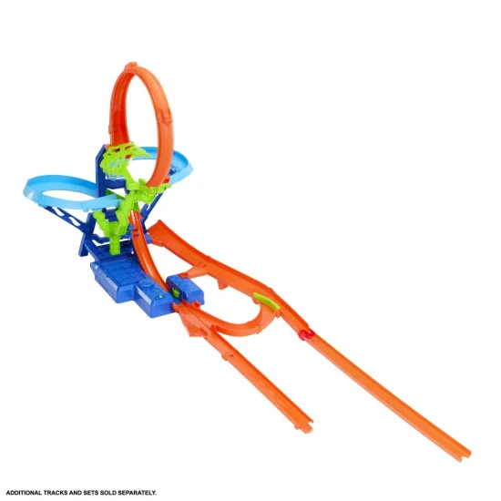 Hot Wheels Stunt Tracks Légikoccanás pálya motoros gyorsítóval és autóval