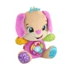 Beszélő kutyus Fisher-Price Smej es Poznavj interaktív plüssjáték gyerekeknek dallamokkal és világító szívvel