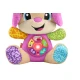 Beszélő kutyus Fisher-Price Smej es Poznavj interaktív plüssjáték gyerekeknek dallamokkal és világító szívvel