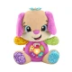 Beszélő kutyus Fisher-Price Smej es Poznavj interaktív plüssjáték gyerekeknek dallamokkal és világító szívvel