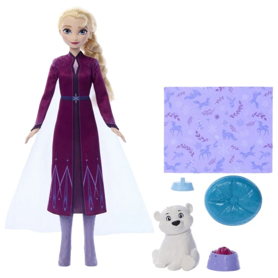 Frozen Elsa baba jegesmedvével és játék kiegészítőkkel