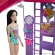 Barbie Álompancsoló medence csúszdával, pezsgőfürdővel és snack bárral – játék 3 éves kortól, ideális vízi szórakozáshoz és medencebulikhoz.