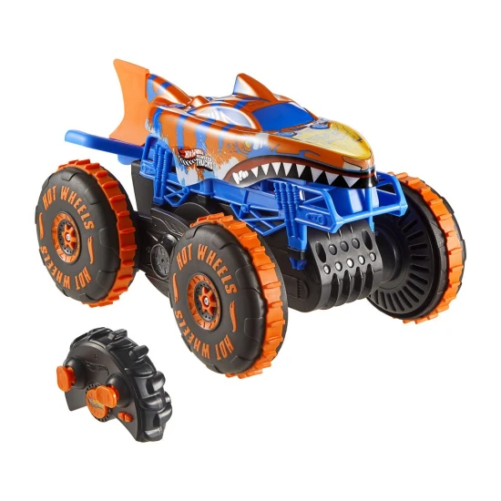 Hot Wheels Monster Trucks Kletterer Tiger Shark RC terepen halad és akadályokon mászik