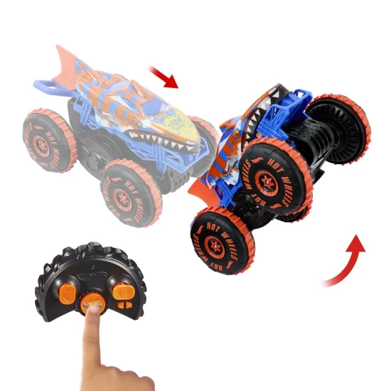 Hot Wheels Monster Trucks Kletterer Tiger Shark RC terepen halad és akadályokon mászik