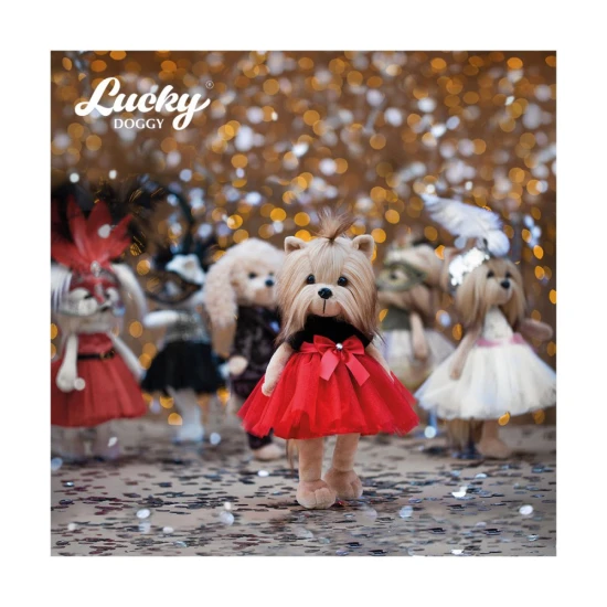 Lucky Doggy Plüsskutya Yorkshire - Yoyo Fiesta Orange Toys