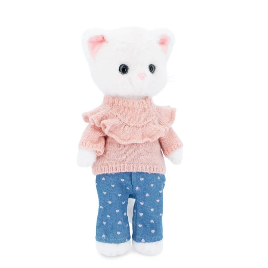 Lucky Kitty Plüss macska Sophie – Denim Hearts