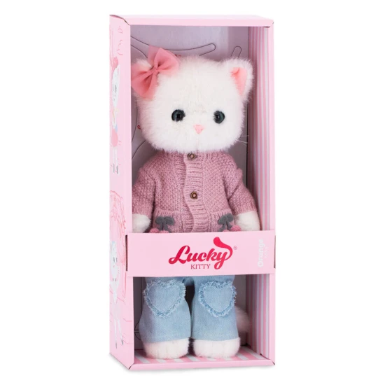 Lucky Kitty Plüss macska Sophie – Knitted Cherries Lucky Kitty Plüss macska Sophie – Knitted Cherries