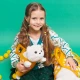 Milo&Millie fehér plüss macska Milo 35 cm