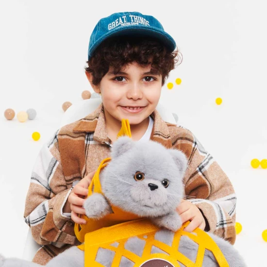 Milo&Millie szürke plüss macska Milo 35 cm