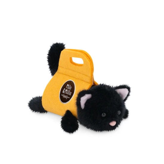 Milo&Millie fekete plüss kiscica 13 cm