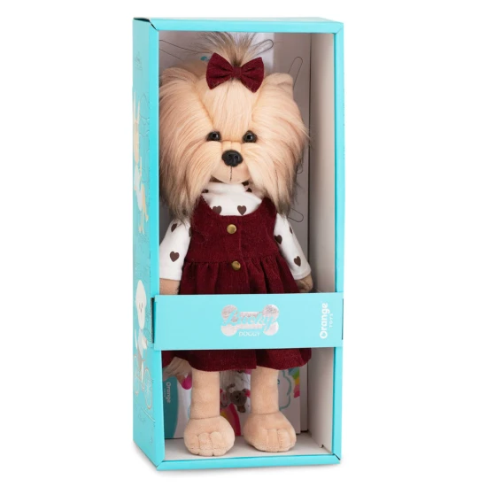 Lucky Doggy Plüss kutya Yorkshire terrier – Yoyo Cozy Casual Orange Toys