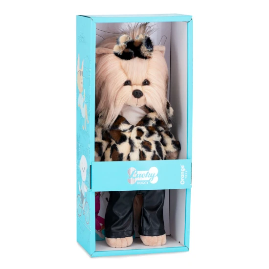 Lucky Doggy Plüss kutya Yorkshire terrier – Yoyo Street Style Orange Toys