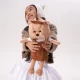 Lucky Doggy Plüss kutya Yorkshire terrier – Yoyo Autumn Mood Orange Toys