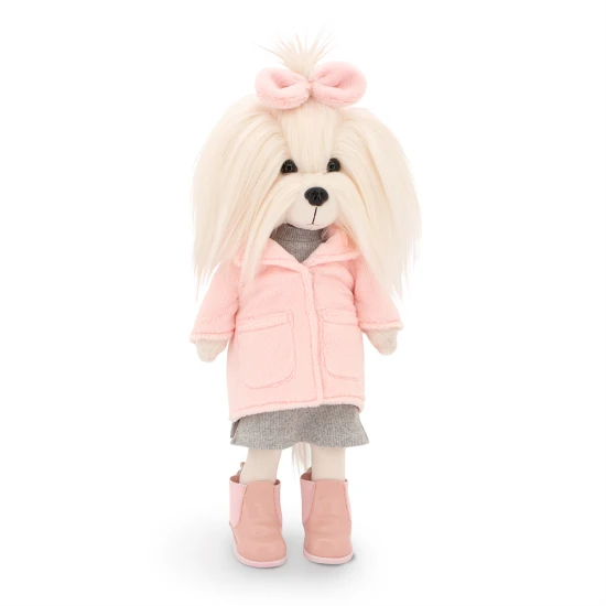 Lucky Doggy Plüss kutya Málta nőstény - Mimi Fashion Winter Orange Toys