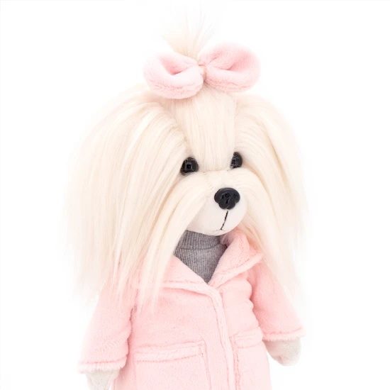 Lucky Doggy Plüss kutya Málta nőstény - Mimi Fashion Winter Orange Toys