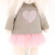 Lucky Doggy Plüss kutya Málta nőstény - Mimi Pink Heart Orange Toys