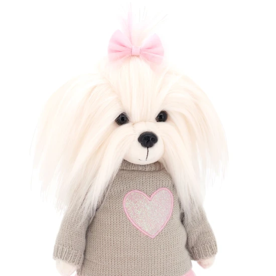 Lucky Doggy Plüss kutya Málta nőstény - Mimi Pink Heart Orange Toys