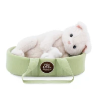 Milo&Millie plüss cica Millie zöld táskában 40 cm