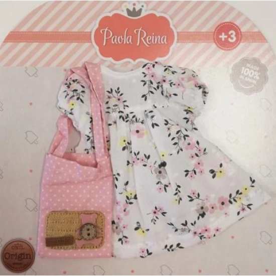 Gyönyörű tavaszi virágmintás ruha, alkalmas sétákra, de ünnepi alkalmakra is. Stílust adnak a Paola Reina babákhoz. 