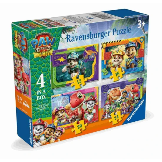 Mancs őrjárat puzzle Dinoszauruszfilm 4 az 1-ben Ravensburger Mancs őrjárat puzzle Dinoszauruszfilm 4 az 1-ben