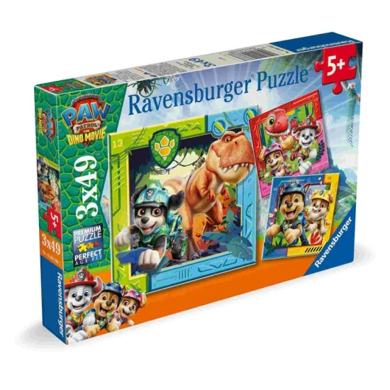 Mancs őrjárat puzzle Dinoszauruszfilm 3×49 darab Ravensburger Mancs őrjárat puzzle Dinoszauruszfilm 3×49 darab