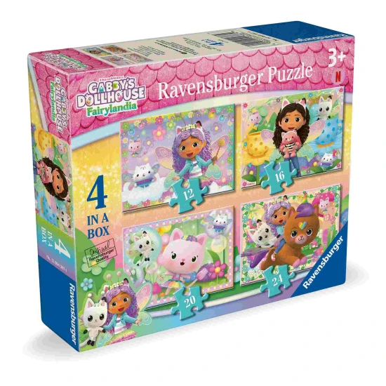Gabby's Dollhouse Puzzle 4 az 1-ben Gabby's Dollhouse Puzzle 4 az 1-ben