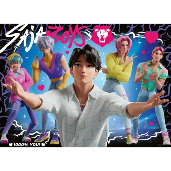 Ravensburger Puzzle K-POP Demon Hunters 4×100 db – négy puzzle szett a K-Pop Demon Hunters Netflix-film jeleneteiből