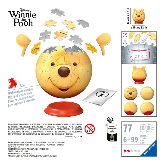Ravensburger Füles Puzzle Ball Micimackó Ravensburger Füles Puzzle Ball Micimackó