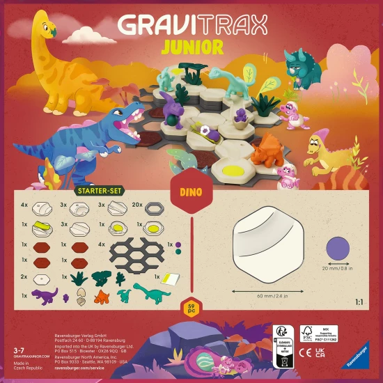 Ravensburger GraviTrax Junior Dinoszauruszok kezdőkészlet S Ravensburger GraviTrax Junior Dinoszauruszok kezdőkészlet S