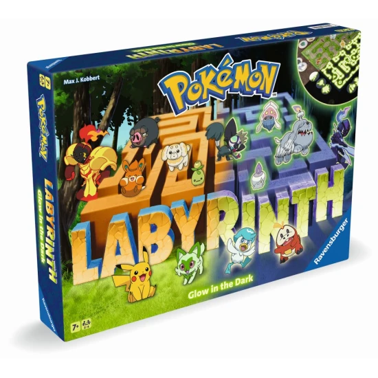 Labyrinth Pokemon Glow in the Dark - társasjáték foszforeszkáló Pokemonnal a sötétben