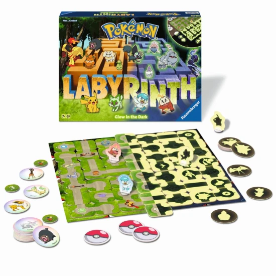 Labyrinth Pokemon Glow in the Dark - társasjáték foszforeszkáló Pokemonnal a sötétben