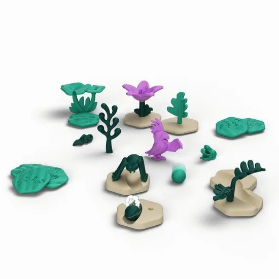 GraviTrax Junior dzsungel labdapálya gyerekeknek 3 éves kortól, díszítőelemekkel és állatfigurákkal.