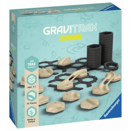GraviTrax Junior Track fából készült bioműanyag építőelemekkel a labdapályák és tematikus világok bővítéséhez