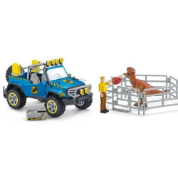 Schleich terepjáró kültéri futópályával egy dinoszaurusz számára Schleich terepjáró kültéri futópályával egy dinoszaurusz számára