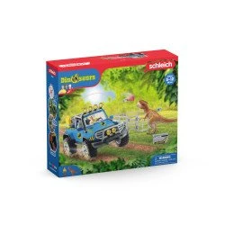 Schleich terepjáró kültéri futópályával egy dinoszaurusz számára Schleich terepjáró kültéri futópályával egy dinoszaurusz számára